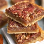 Delicious Pecan Pie Bars Ready to Serve