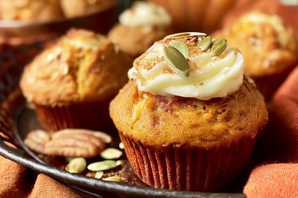 Delicious Pumpkin Cream Cheese Muffins Fresh from the Oven