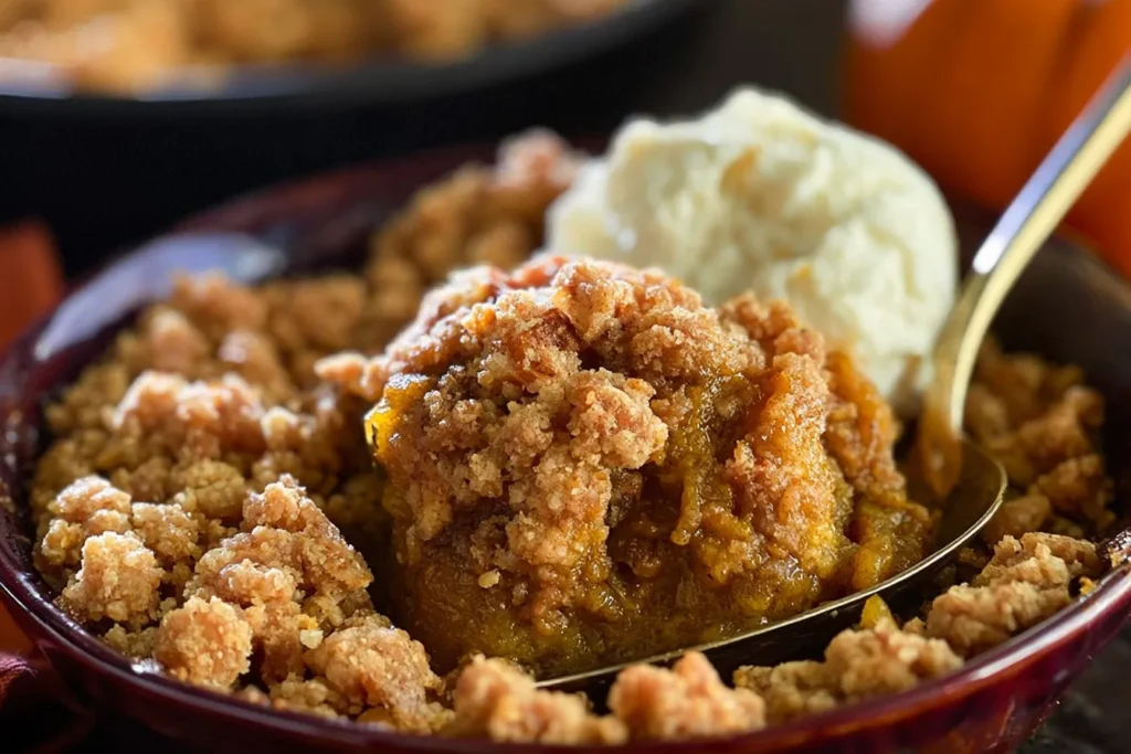 Deliciously Baked Pumpkin Crisp with Crunchy Topping
