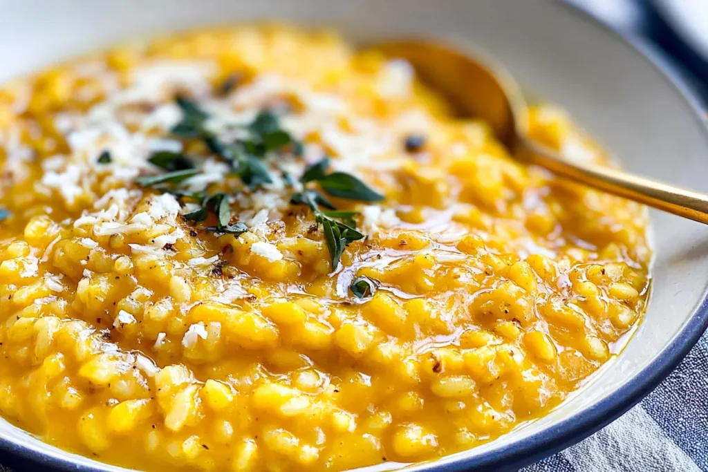 Delicious Pumpkin Risotto in a Bowl