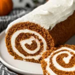 Delicious Pumpkin Roll on a Rustic Table