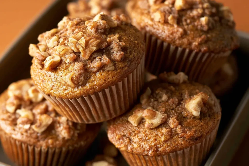Pumpkin Spice Banana Nut Muffins Freshly Baked