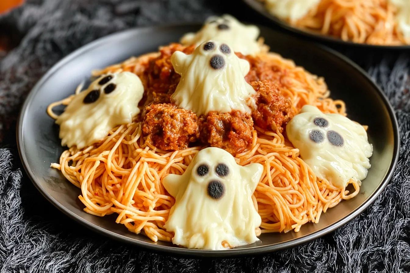 Spaghetti And Ghost Meatballs 