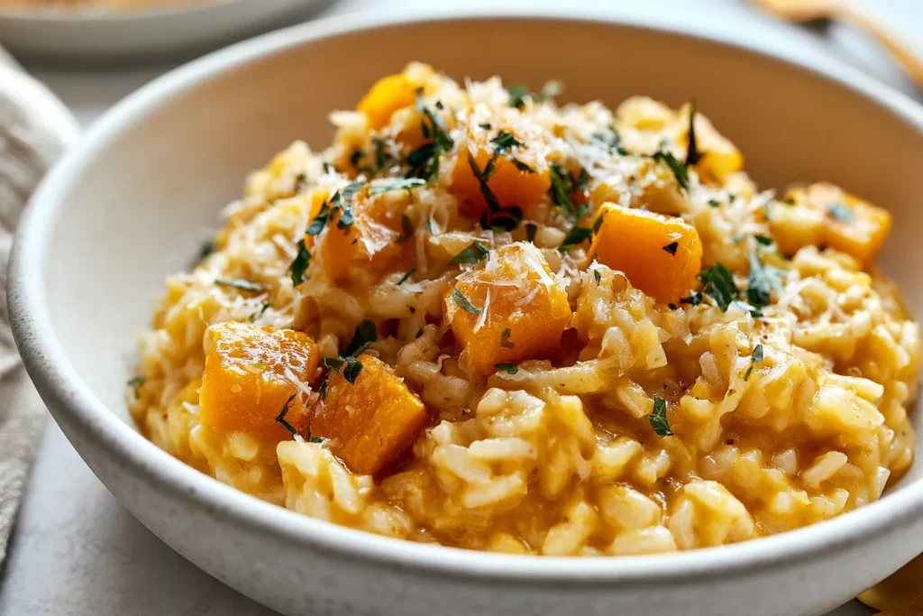 Slow Cooker Pumpkin Risotto in Progress