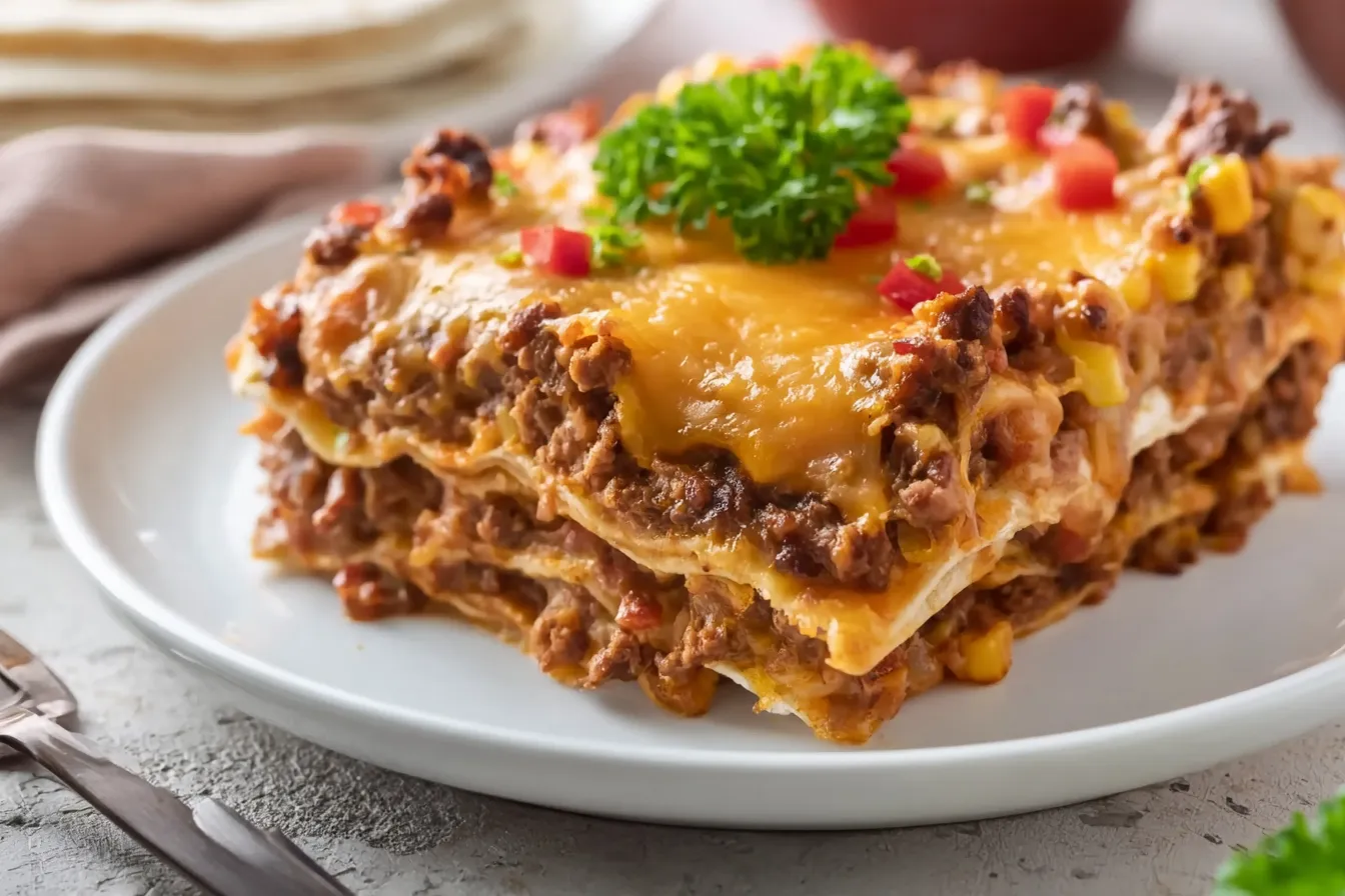 Taco Casserole With Tortillas 
