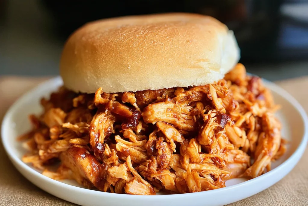 Crockpot BBQ Chicken – Easy Pulled Chicken in Action