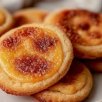 Delicious Vanilla Custard Brûlée Cookies on a Plate