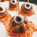 Zombie Eyes Halloween Meatballs - Spooky and Delicious!